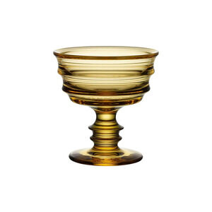 Kosta Boda Compote Amber Glass by me Martti Rytkonen Footed Bowl NEW!!!